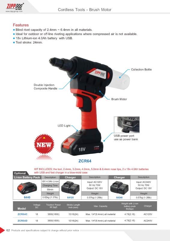 New cordless blind riveter available now