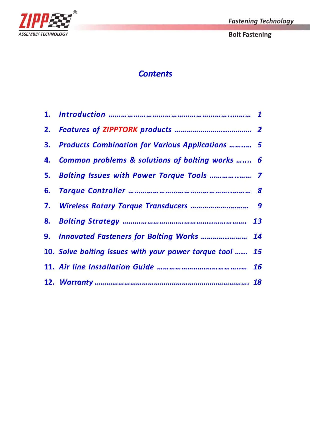 ZIPPTORK Introduzione alla tecnologia di imbullonatura