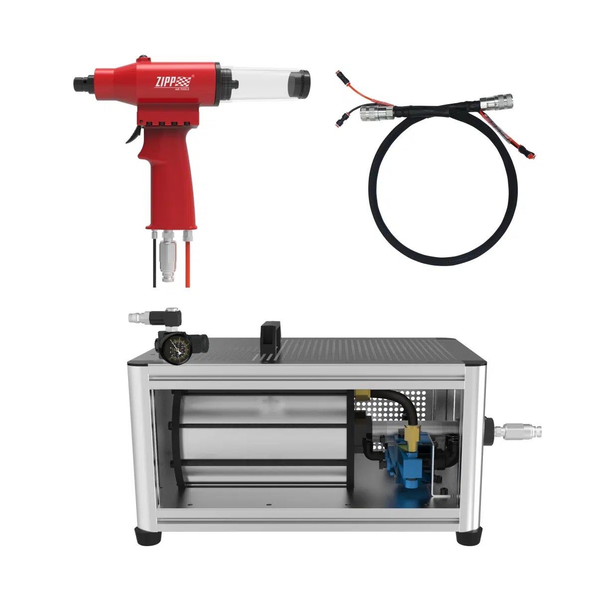 ZT4125S 3/8-इंच स्प्लिट प्रकार न्यूड्रोलिक लॉक बोल्ट / हक बोल्ट स्थापना उपकरण